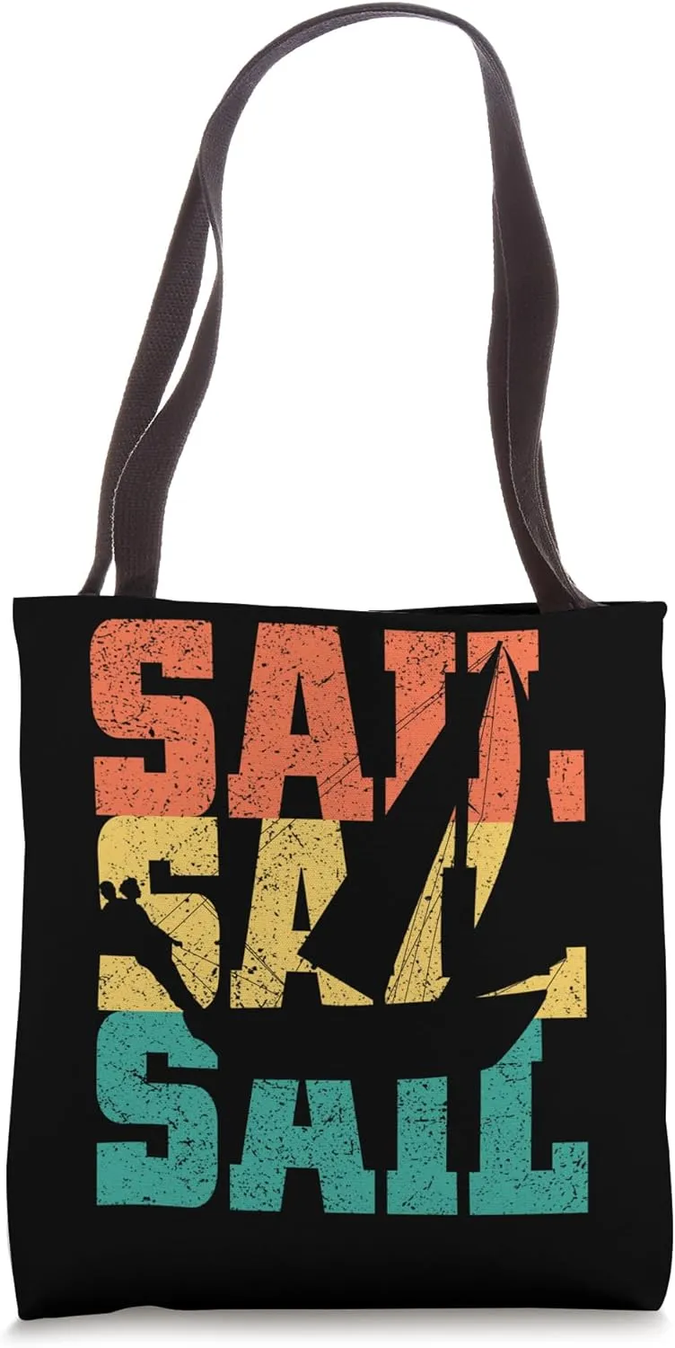 Retro Vintage Sailing For Sailors and Skippers Tote Bag