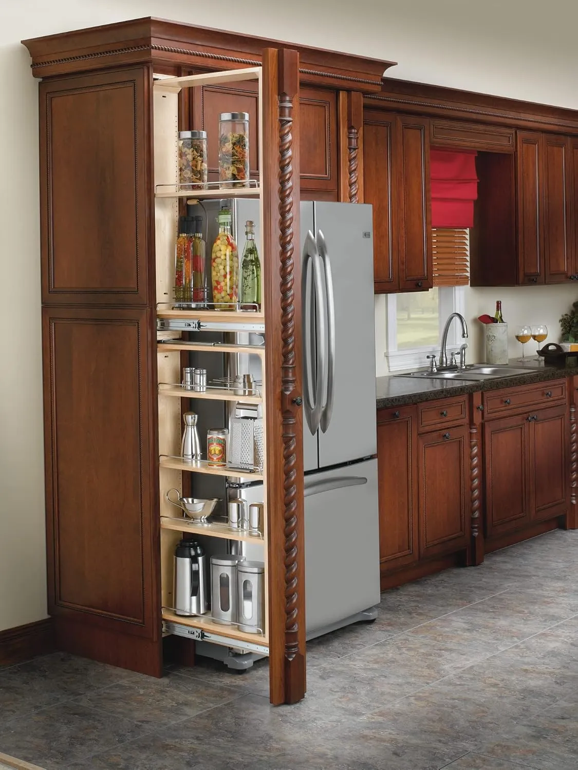 Rev-A-Shelf 6 in Tall Filler Organizer Pullout, Natural