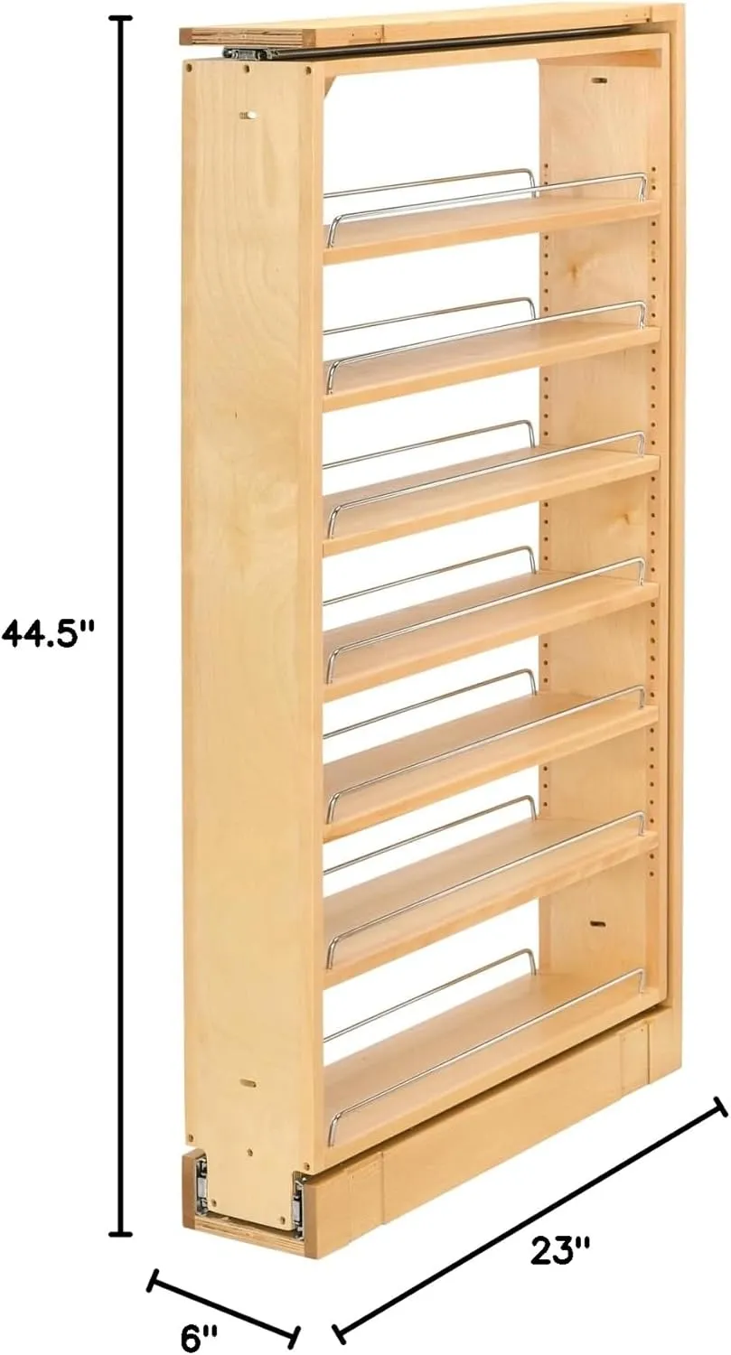 Rev-A-Shelf 6 in Tall Filler Organizer Pullout, Natural