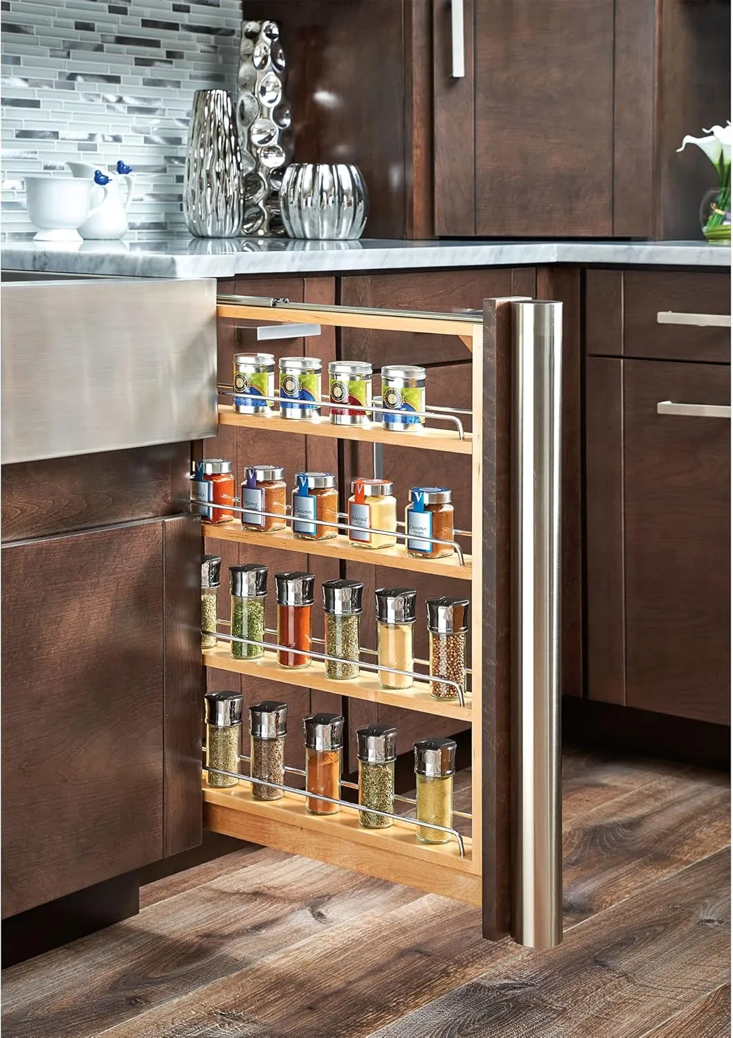 REV-A-SHELF FILLER, BASE, BLUM SLIDE 3-SH 6"W X 23D