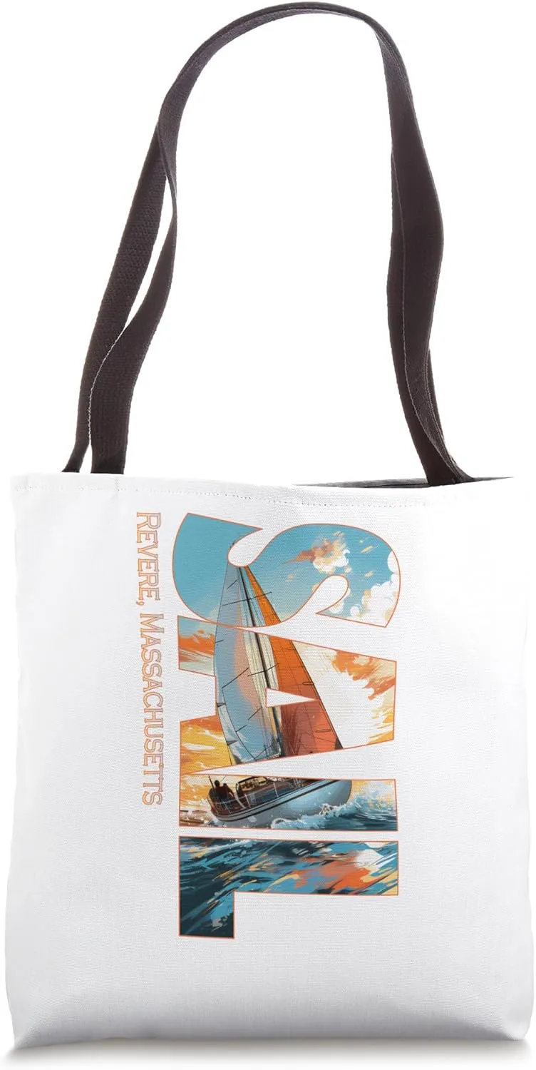 Revere Massachusetts Sailing Nautical Sailor Tote Bag