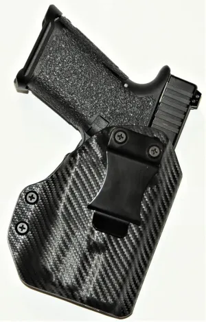 REVKEL Custom Kydex Molded IWB/AIWB Holster Compatible with Springfield XDS 3.3" 9/40/45 w/Crimson Trace (LL-802). Black Right Hand Draw. Hand Crafted in Texas, USA.