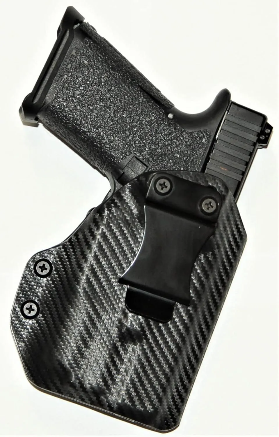 REVKEL Custom Kydex Molded IWB/AIWB Holster Compatible with Springfield XDS 3.3" 9/40/45 w/Crimson Trace (LL-802). Black Right Hand Draw. Hand Crafted in Texas, USA.