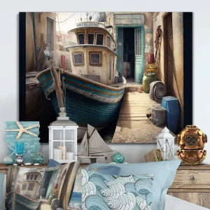 Rustic Port With A Fishing Boat VI
