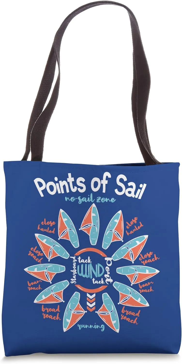 Sailing Boat Crew Points of Sail Funny Quote Boating Sailor Tote Bag