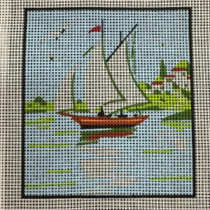 Sailing Boat - Tapestry Canvas