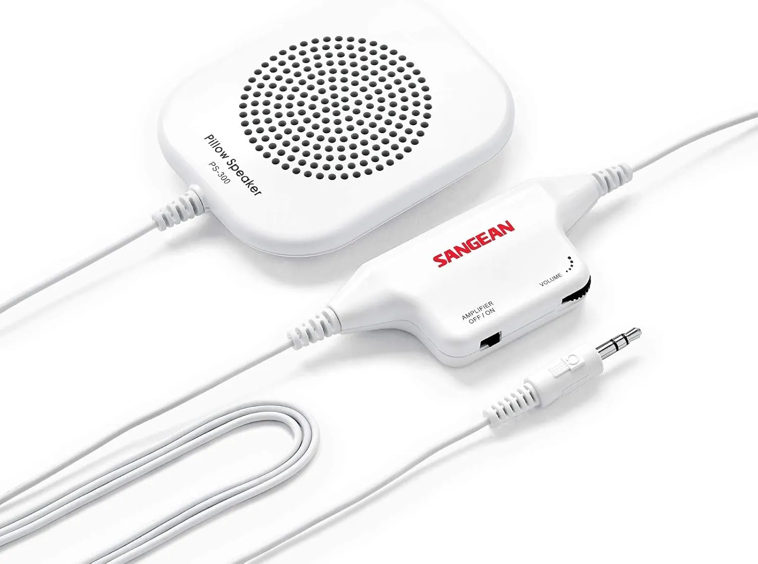 Sangean PS-300 Pillow Speaker with in-line Volume Control and Amplifier (White)