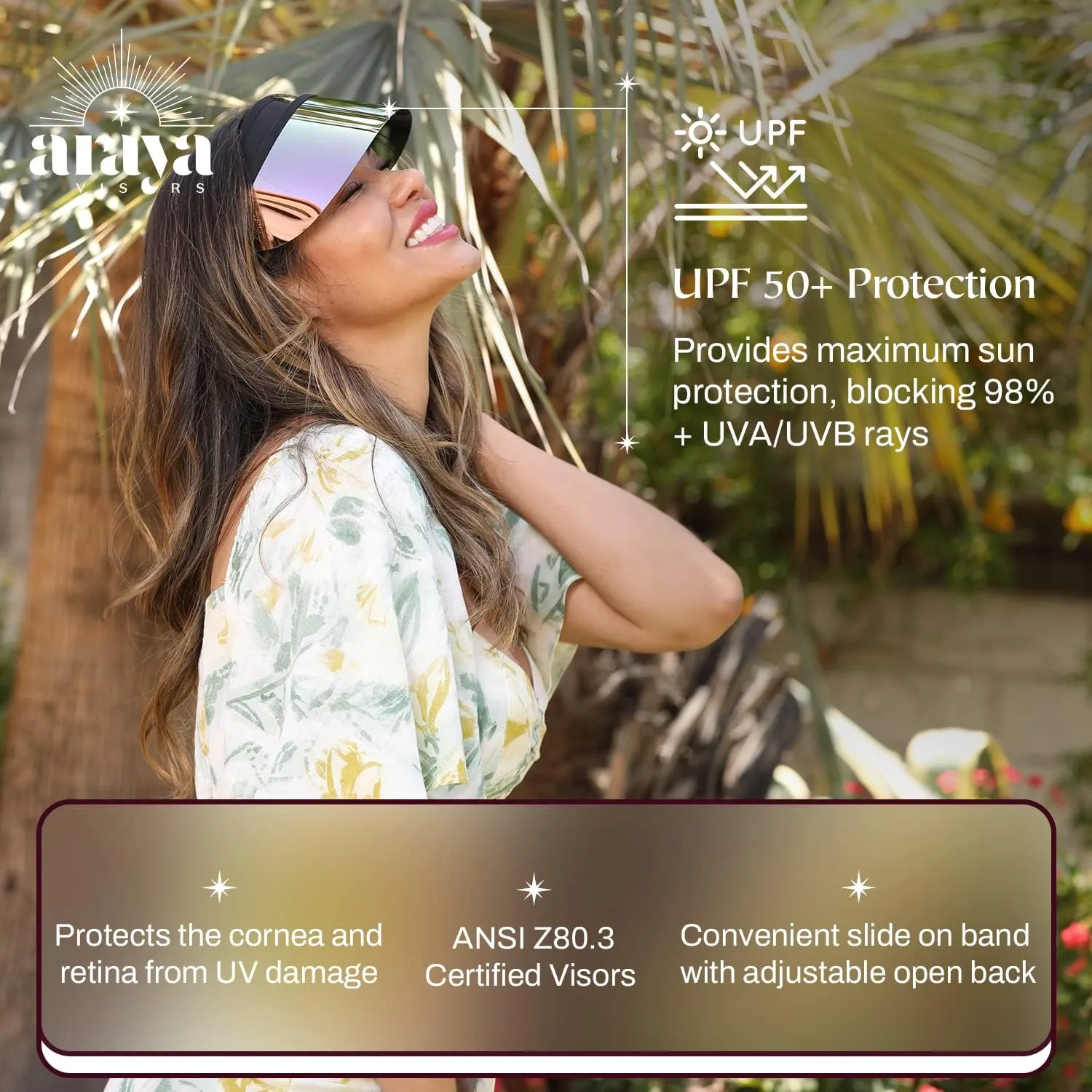 Sasi Mini Sun Visor & UV Protection Face Shield - Adjustable Heat-Resistant and Warp-Proof Lens for Women, Men, Kids