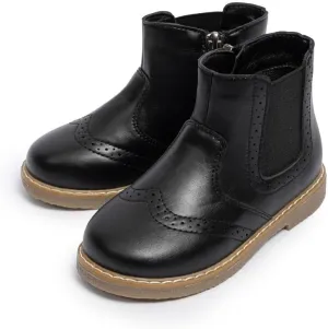Sawimlgy Toddler Boys Girls Classic Hiking Boots PU Leather Outdoor Four Seasons Ankle Sneaker High Top Durable Rubber Sole Casual Shoes