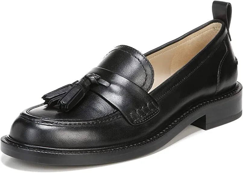 Seasonal clearance Slip Toe On Sam Loafers Heel Edelman Black Caylia Stacked Almond Back-to-school sale Fashion Dress