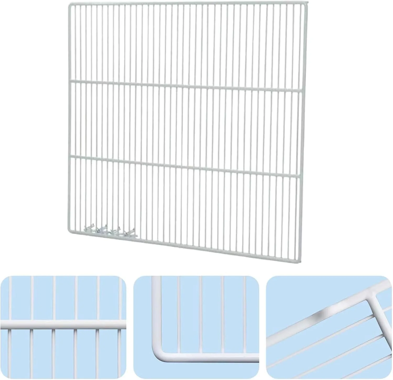 Set of 2 Commercial Freezer and Refrigerator Replacement Shelves (24" x 20.75") - Adjustable Utility Steel Wire Metal Shelf - Commercial Refrigerator Shelf, White