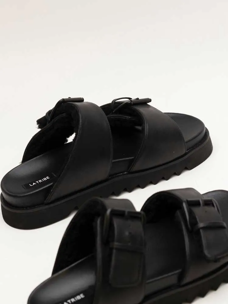 Shearling Buckle Slide