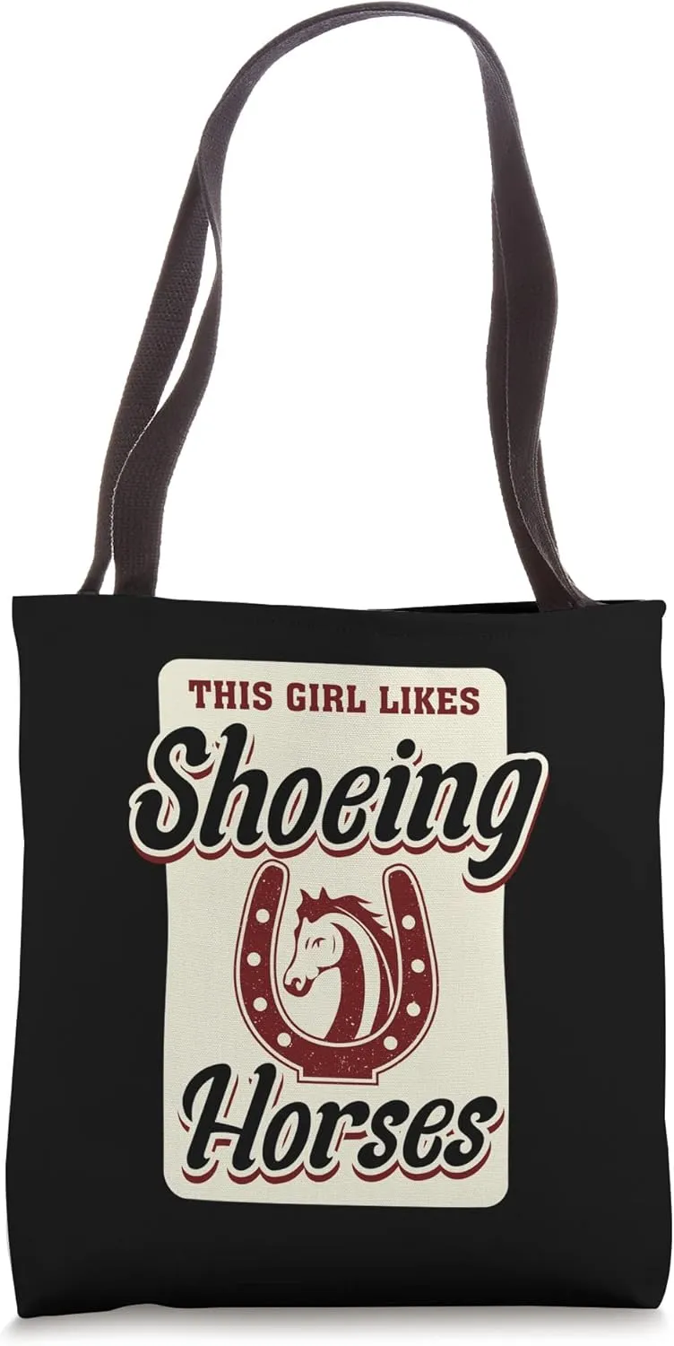 Shoeing Horses Funny Saying Forging Hooves Farrier Tote Bag