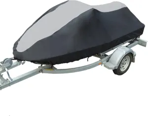 Ski Boat-Cover Marine-Grade Heavy-Duty Marine Yacht Boat Accessories Water Sun Proof UV Protection (Color : 2.9 3.4m BlackGrey)