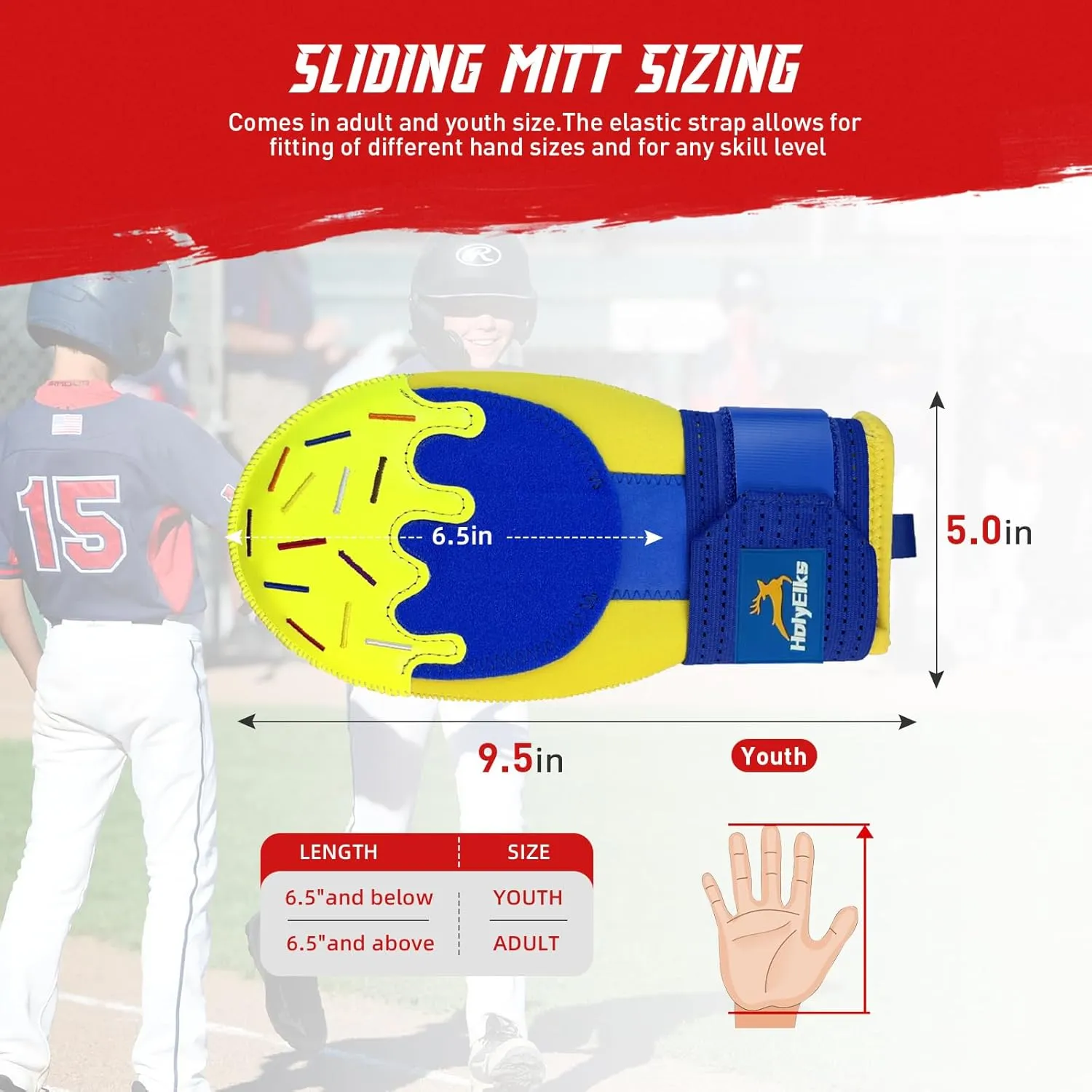 Sliding Mitt, Baseball Sliding Mitt Youth, Protective Baserunning Sliding Gloves, Baseball Protective Equipmen