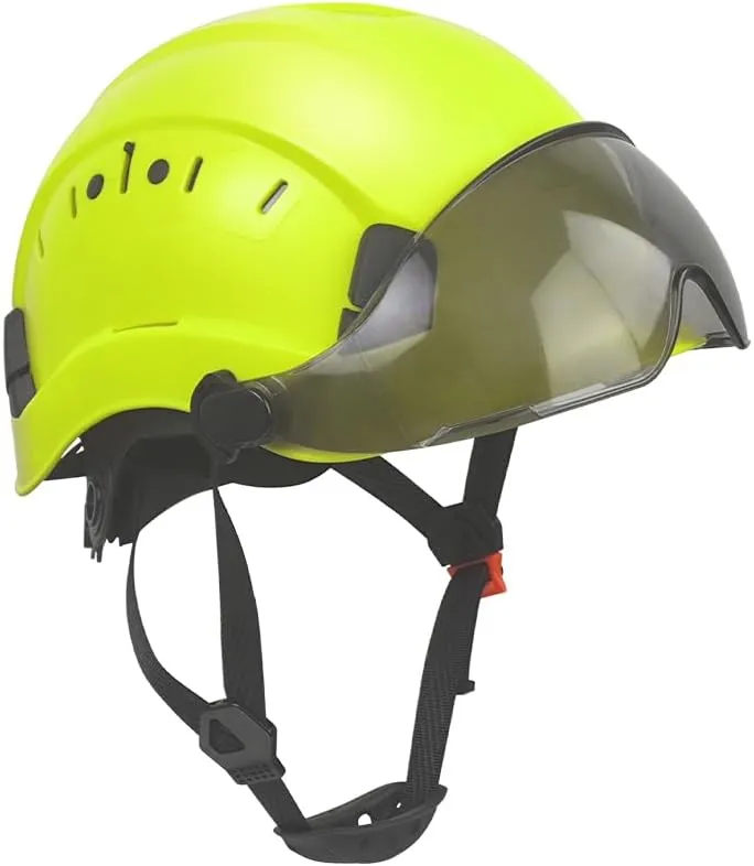 SMASYS Safety Hard Hat ABS Helmet Adjustable with Visor 6-Point Suspension Perfect for Construction and Climbing