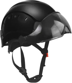 SMASYS Safety Hard Hat ABS Helmet Adjustable with Visor 6-Point Suspension Perfect for Construction and Climbing
