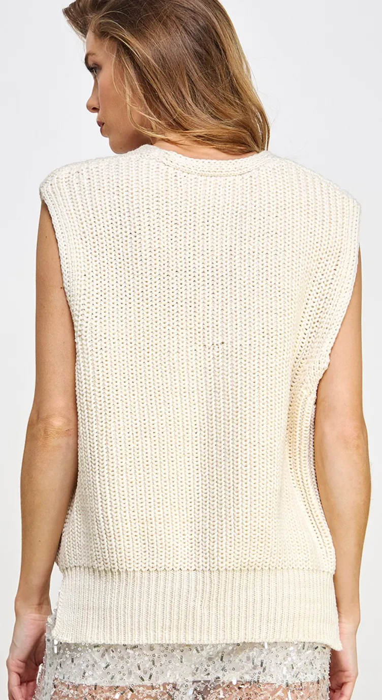 Solid Knit Vest