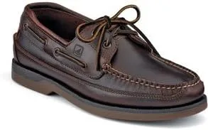 Sperry Mens Mako 2-Eye Boat Shoe, Amaretto, 14