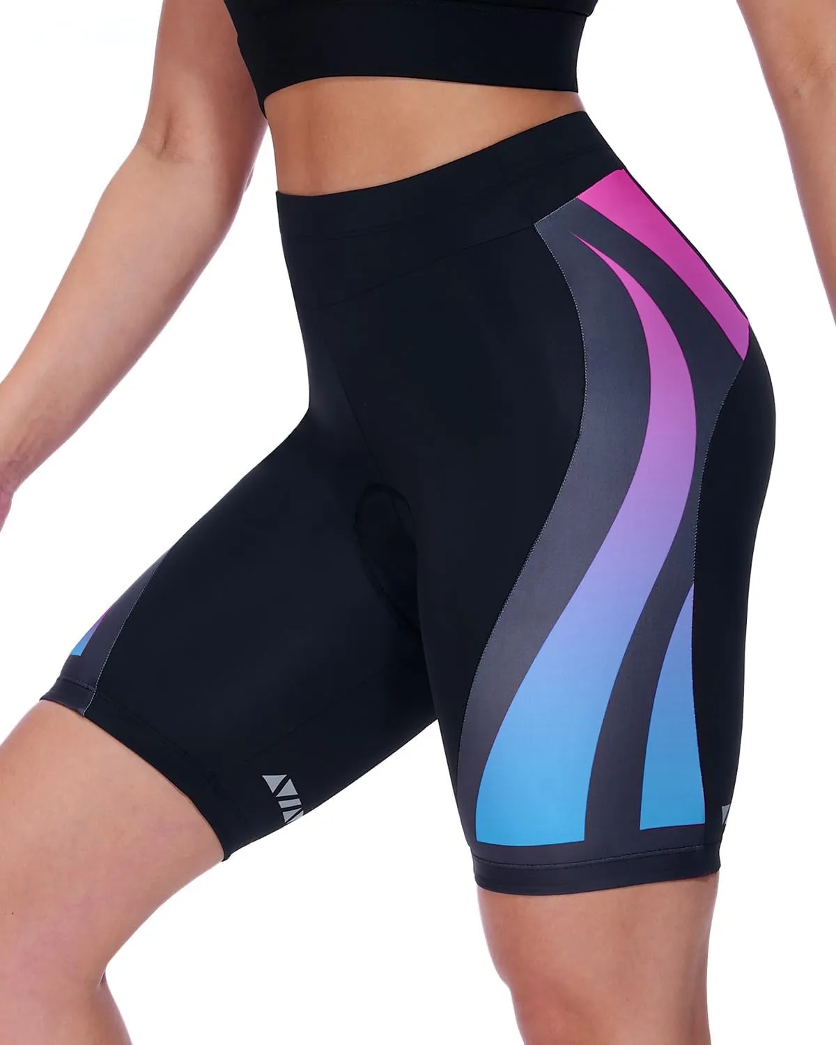Sportneer Women Padded Bike Shorts - Bicycle Cycling Shorts for Womens Biking 4D Gel Padding for Mountain Bike and Road Bike