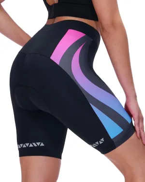 Sportneer Women Padded Bike Shorts - Bicycle Cycling Shorts for Womens Biking 4D Gel Padding for Mountain Bike and Road Bike