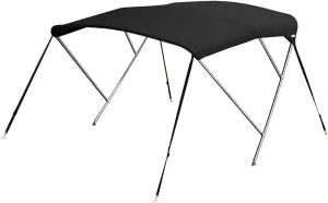 Stainless Steel 3 Bow Biminii 25mm 316 Tube Heavy-Duty Boat-Cover Top Canopy Water Sun Proof UV Protectio Black (Color : 1.9m 2.1m Black)