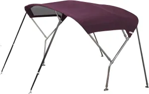 Stainless Steel Sailboat Biminii 25mm Tube Heavy-Duty Boat-Cover Top Canopy Water Sun Proof UV Protection Maroon (Color : 2.1m 2.4m Maroon)