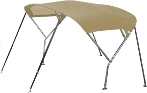 Stainless Steel Sailboat Biminii 25mm Tube Heavy-Duty Boat-Cover Top Canopy Water Sun Proof UV Protection Sand (Color : 2.7m 3.0m Sand)