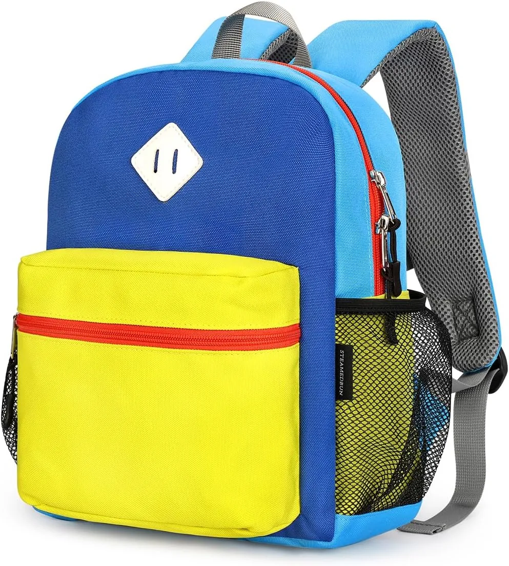 STEAMEDBUN Toddler Backpack for Boys 2-4,Kindergarten Backpack for Boys,Preschool Backpack,Mini