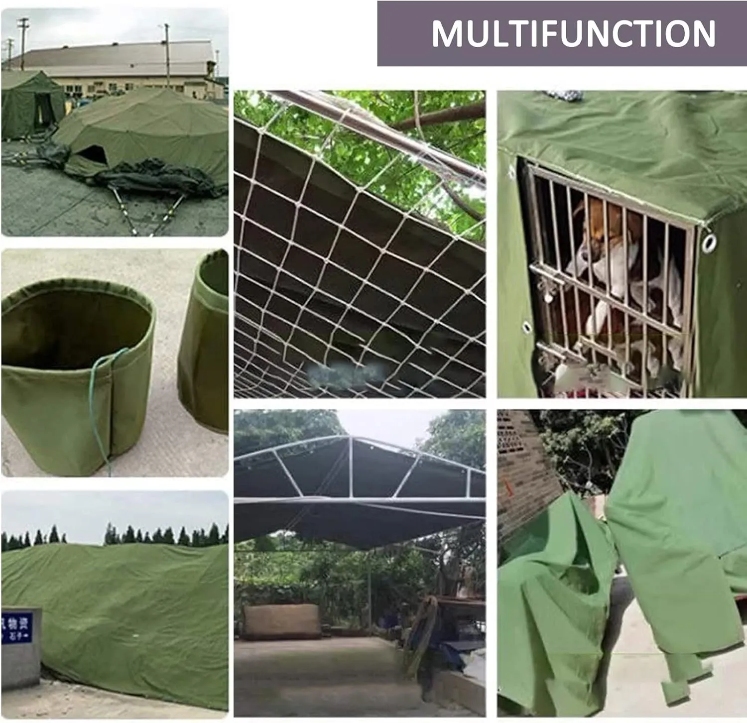 Super Heavy Duty 34 Mil Tarp Cover 6x12 Feet, Thick Waterproof, UV Resistant, Rip and Tear Proof Tarpaulin with Grommets and Reinforced Edges,for Camping, Boat, Tent