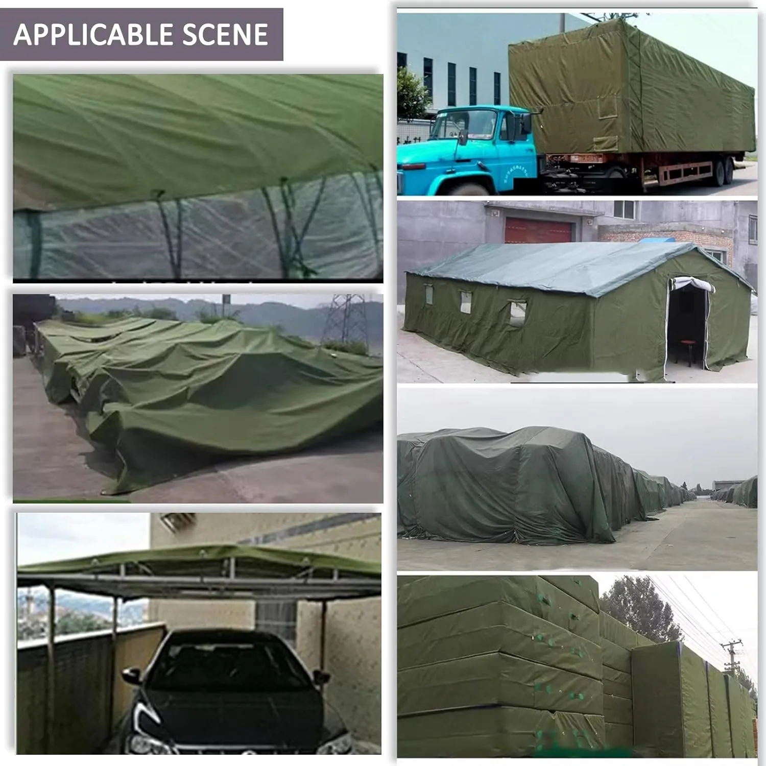 Super Heavy Duty 34 Mil Tarp Cover 6x12 Feet, Thick Waterproof, UV Resistant, Rip and Tear Proof Tarpaulin with Grommets and Reinforced Edges,for Camping, Boat, Tent