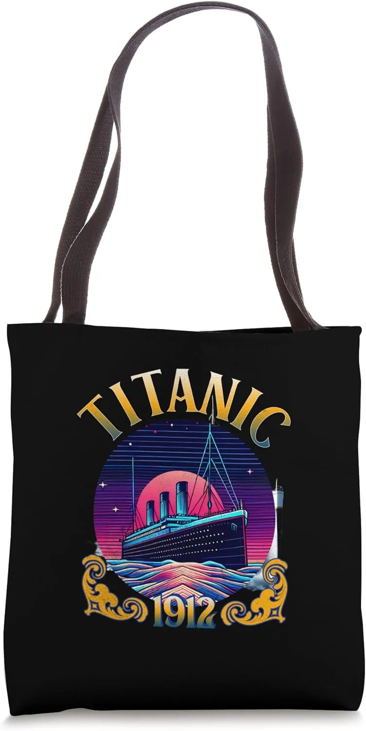 Titanic 1912 RMS Cruise Sailing Ship Vintage Men Women Kids Tote Bag