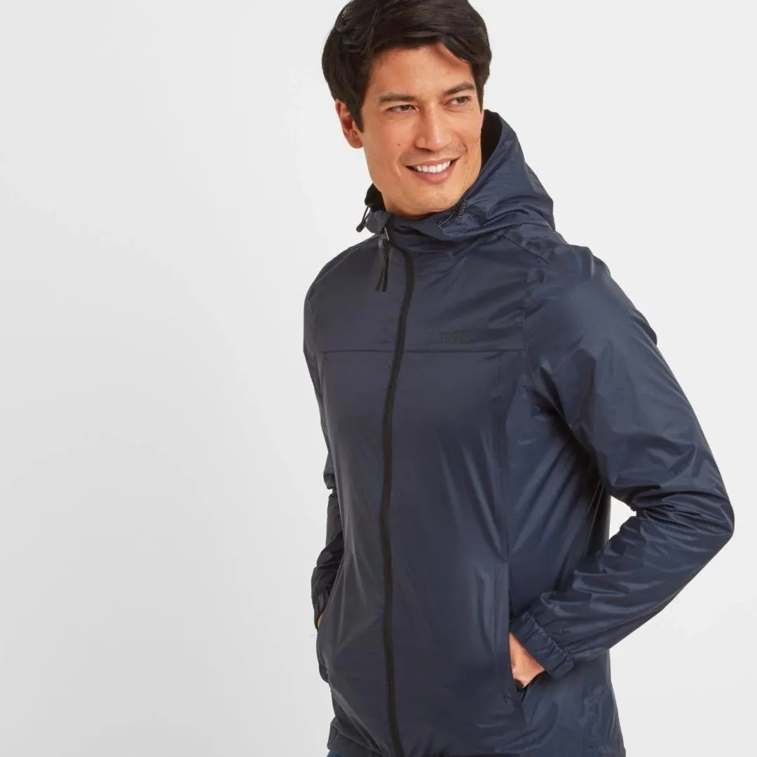 Tog24 Craven Mens Waterproof Packaway Jacket - Navy