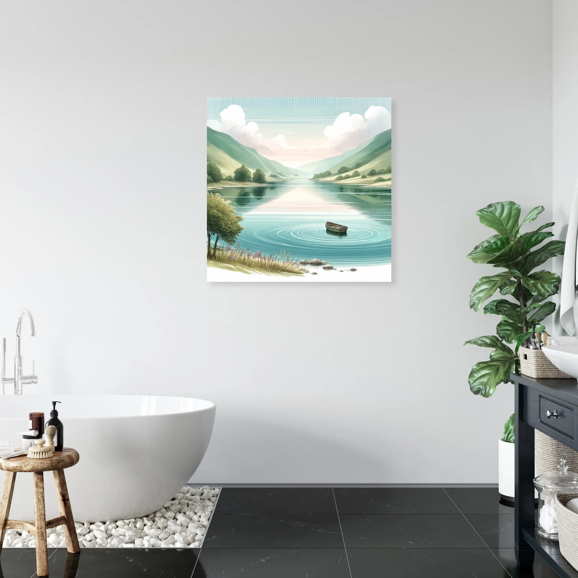 Tranquil Waterscape Canvas