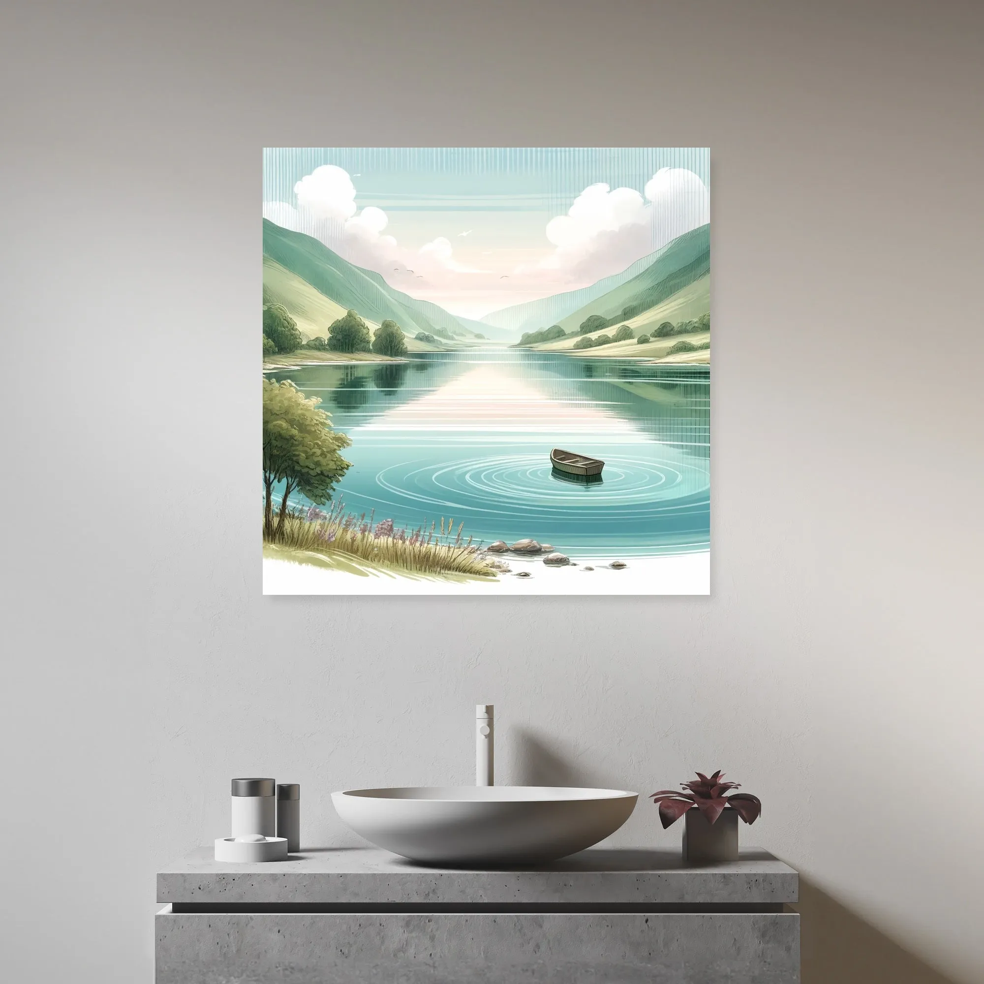 Tranquil Waterscape Canvas
