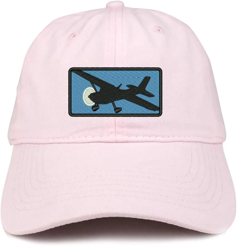 Trendy Apparel Shop Aircraft Embroidered Unstructured Cotton Dad Hat