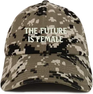 Trendy Apparel Shop The Future is Female Embroidered Low Profile Adjustable Cap Dad Hat