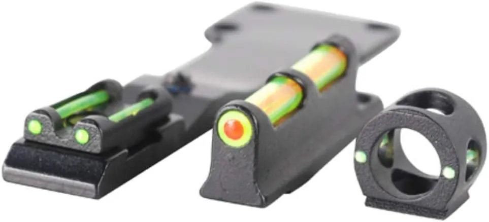 Truglo Tru-Bead Universal 3 Dot Turkey Gun Sight Sets, Fit Guns with Ventilated Rib Fiber Optic, Rear Ghost Ring and Notched Rear Sight, Standard Threaded Front Sight/Dual Color Threaded Front Sight