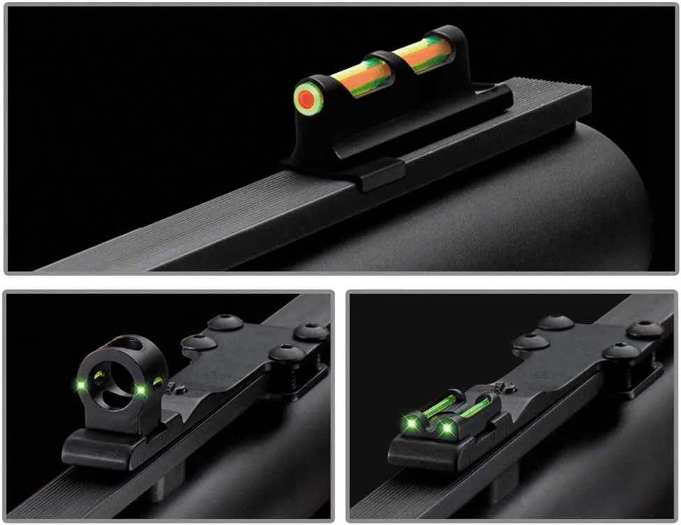 Truglo Tru-Bead Universal 3 Dot Turkey Gun Sight Sets, Fit Guns with Ventilated Rib Fiber Optic, Rear Ghost Ring and Notched Rear Sight, Standard Threaded Front Sight/Dual Color Threaded Front Sight