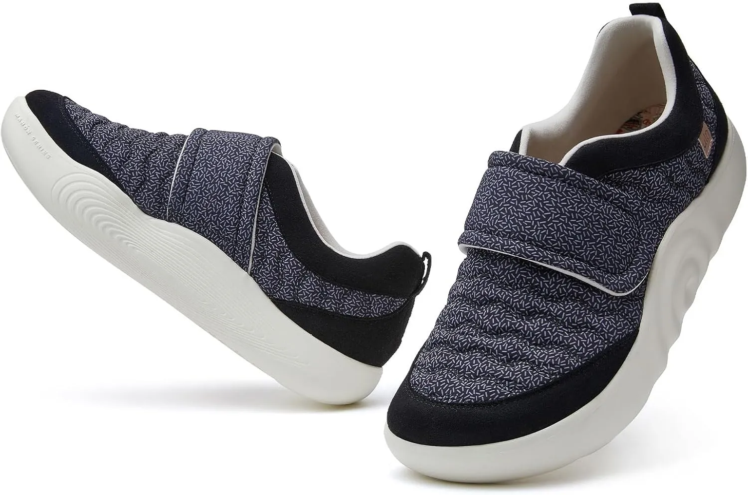 UIN Men's Art Travel Walking Shoes Slip On Casual Lightweight Wide Toe Chunky Comfort Fashion Sneaker Mahon