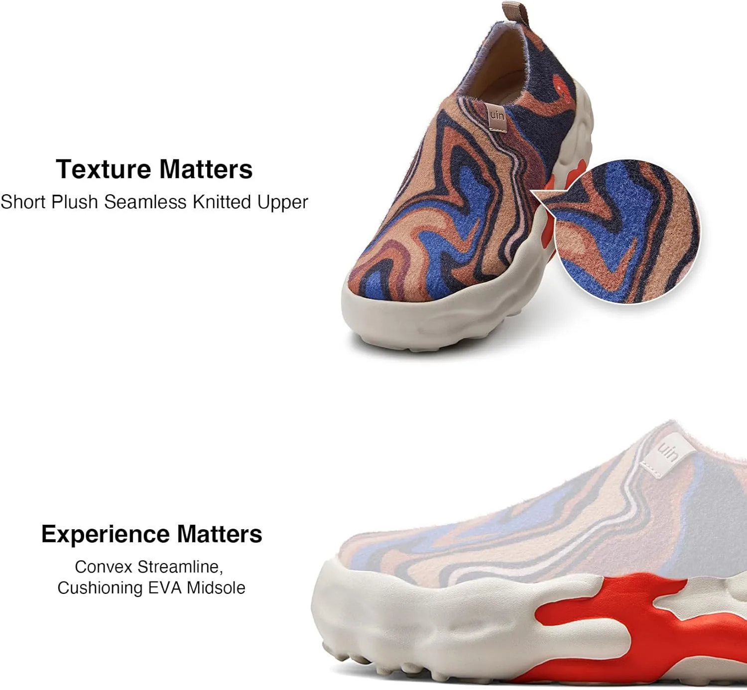 UIN Men's Art Travel Walking Shoes Slip On Casual Lightweight Wide Toe Chunky Comfort Fashion Sneaker Toledo Ⅵ Ⅶ Ⅹ Ⅺ ⅩⅢ ⅩⅤ ⅩⅥ