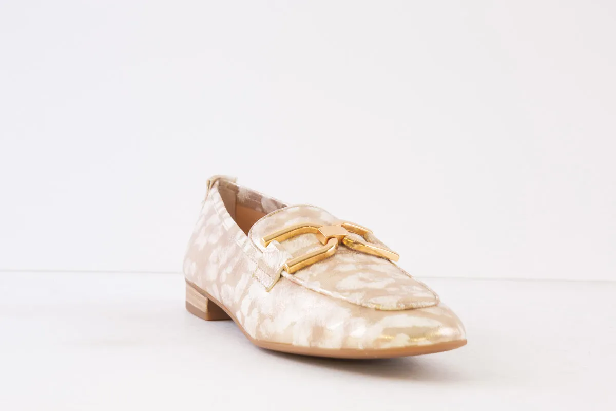 UNISA - BAXTER 24 FLAT FASHION LOAFER - GOLD COMBI