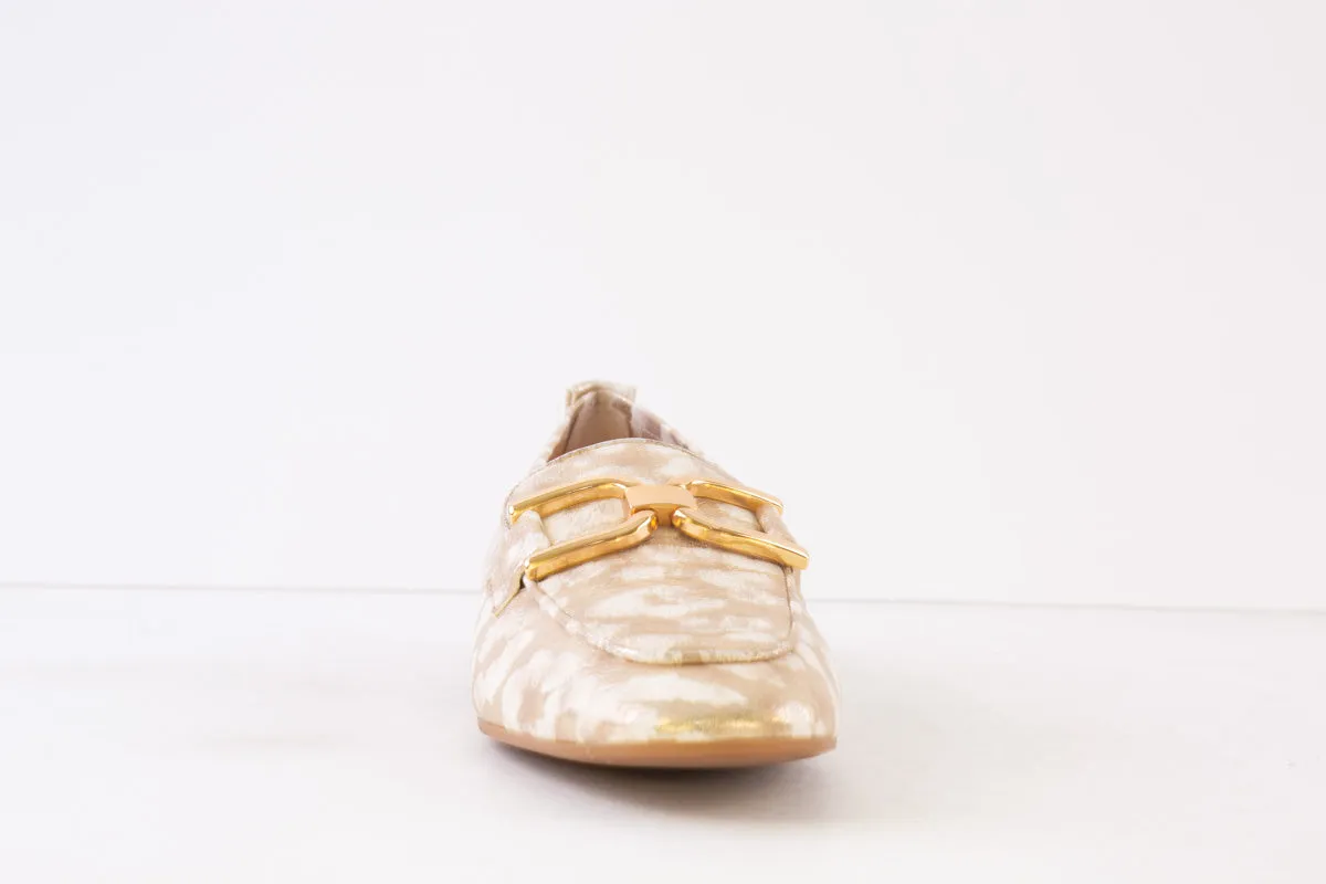 UNISA - BAXTER 24 FLAT FASHION LOAFER - GOLD COMBI