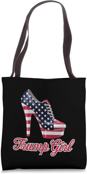 USA Flag High Heel Trump Girl Republican Conservative Tote Bag
