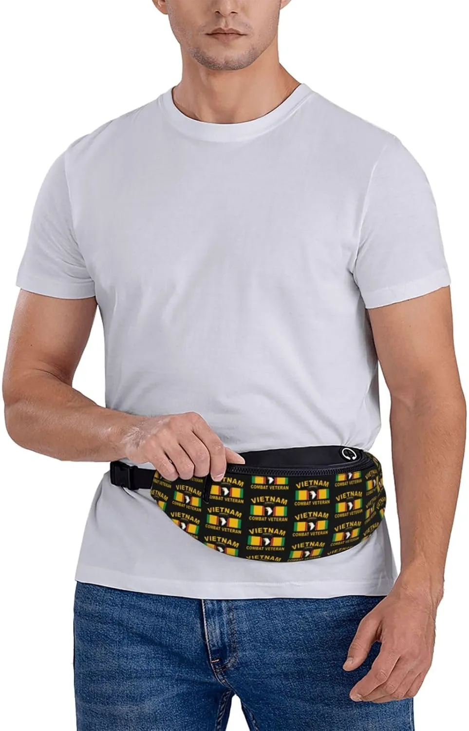 Vietnam Veteran 101st Airborne Division Fanny Pack Daypack Crossbody Waist Bag For Travel Sports Running Hiking