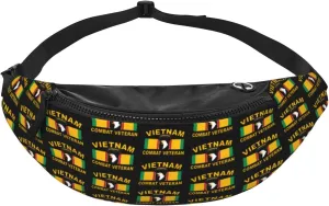 Vietnam Veteran 101st Airborne Division Fanny Pack Daypack Crossbody Waist Bag For Travel Sports Running Hiking