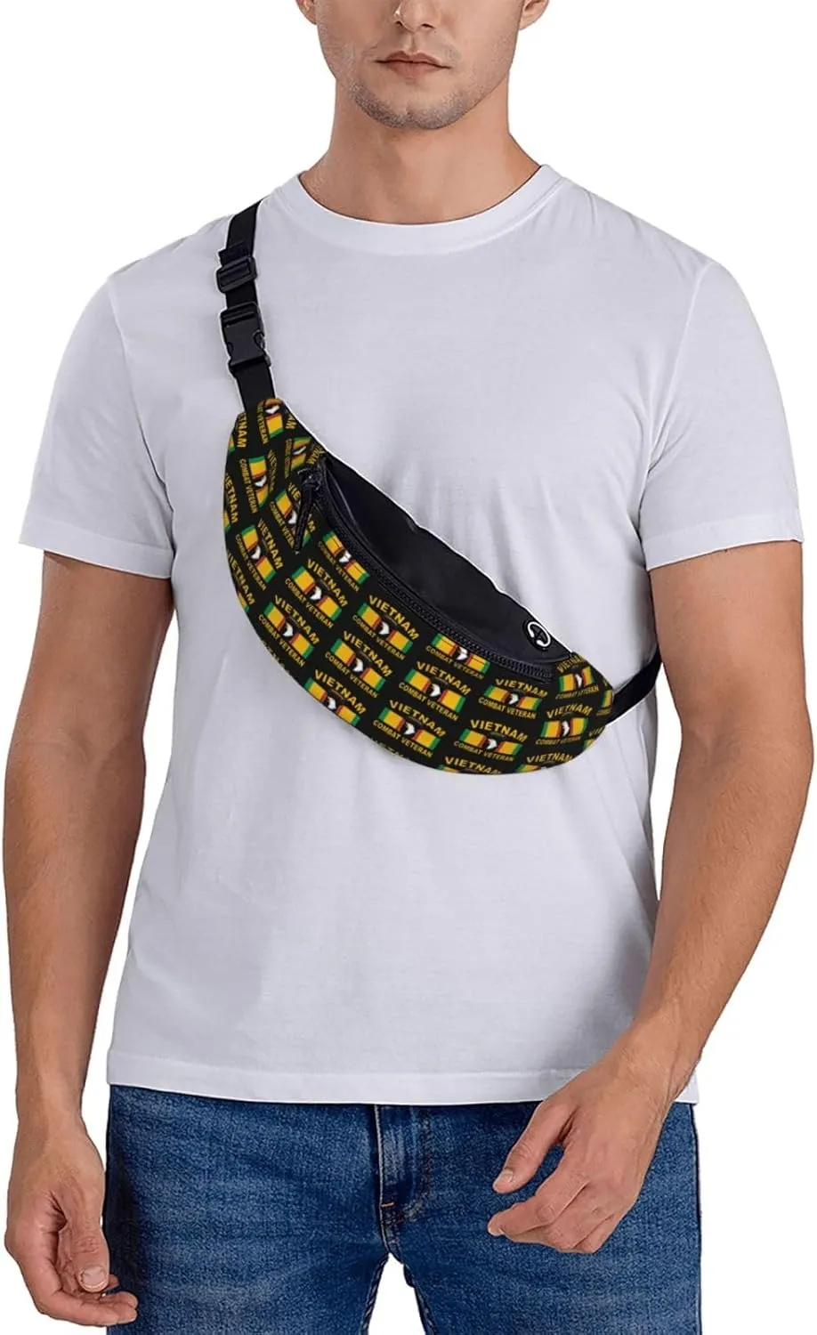 Vietnam Veteran 101st Airborne Division Fanny Pack Daypack Crossbody Waist Bag For Travel Sports Running Hiking