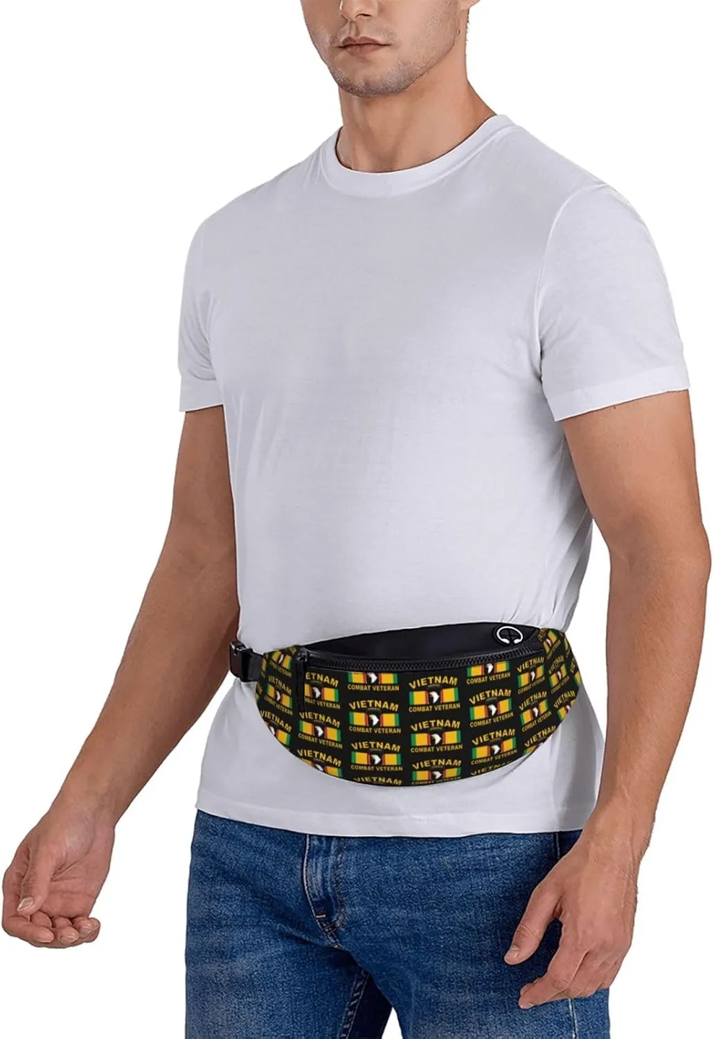 Vietnam Veteran 101st Airborne Division Fanny Pack Daypack Crossbody Waist Bag For Travel Sports Running Hiking