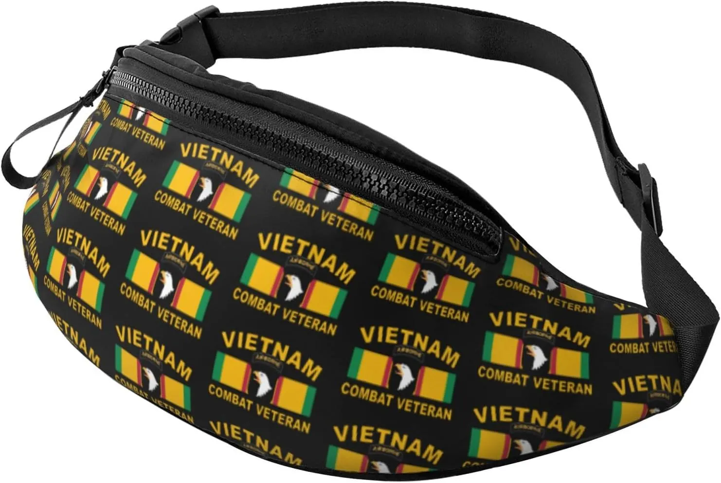 Vietnam Veteran 101st Airborne Division Fanny Pack Daypack Crossbody Waist Bag For Travel Sports Running Hiking