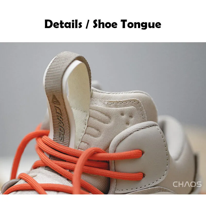 Vitality Orange Chunky Sneaker Outfits For Man